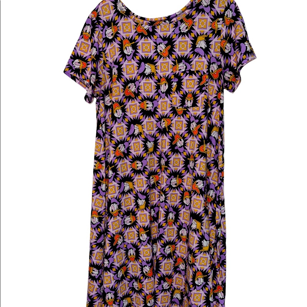 Lularoe Cassie Donald Duck Disney dress Sz M
